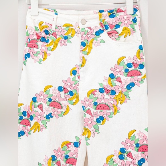 Bailey Rose - Summer Fruit Watermelon Banana Flower Pants - size large - Picture 3 of 9